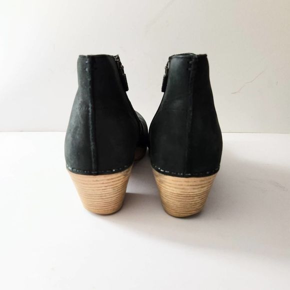 Dansko Black Leather Wooden Clog Booties EU37 ~ US 6.5-7 - Picture 5 of 5